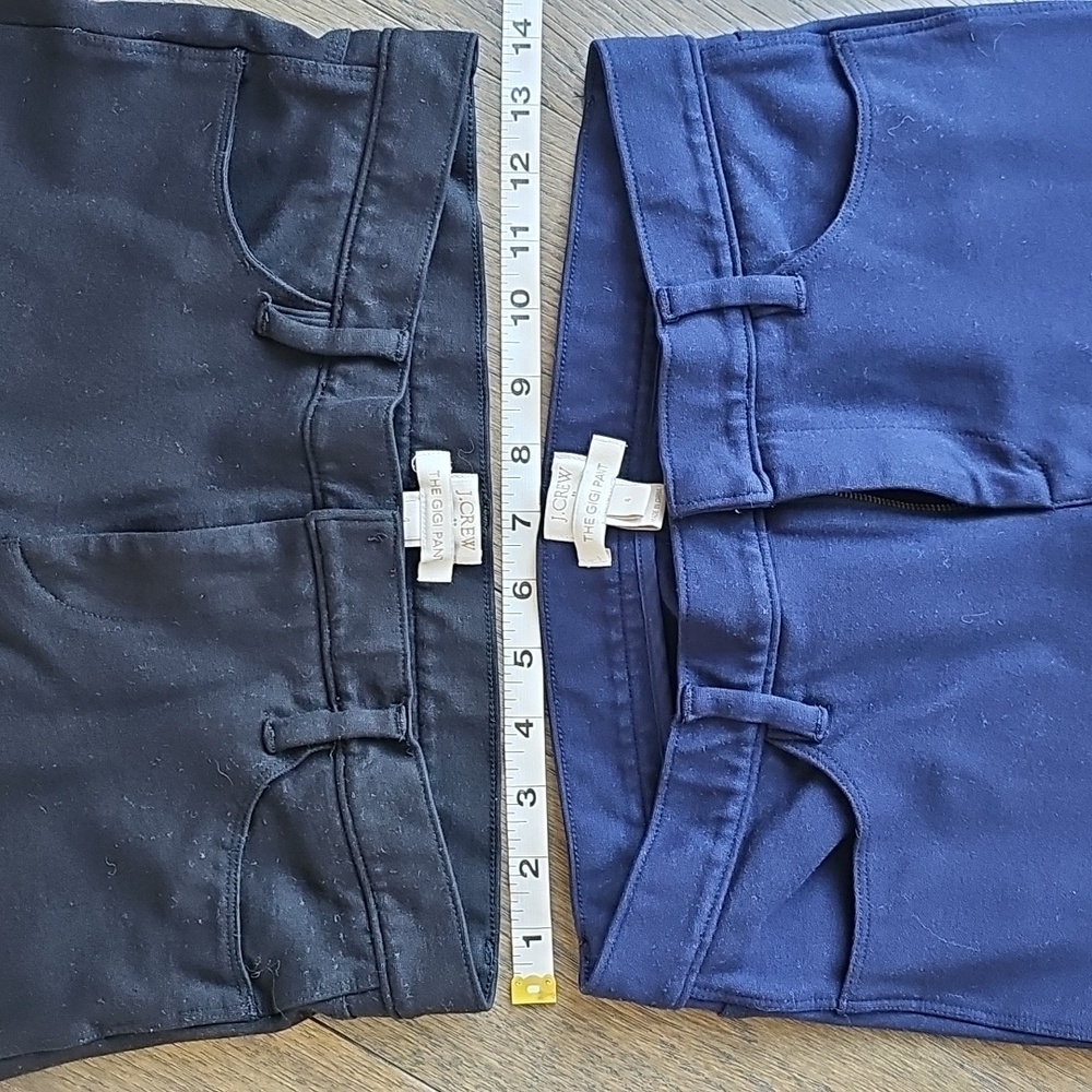 J.Crew Gigi Slim Ankle Pants Bundle Size 4 Black & Navy - Picture 10 of 11